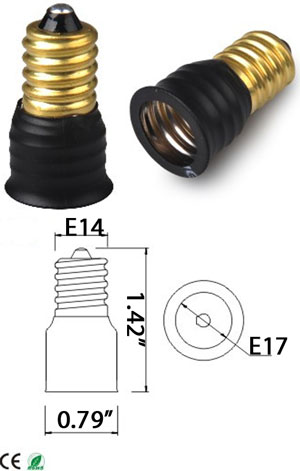 E14 female to E17 female Converter Adapter