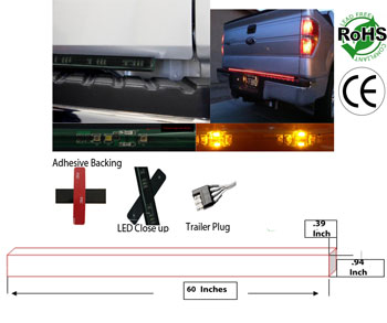 LED Tail Gate Light Bar 60 Inch 58 Watt 12V