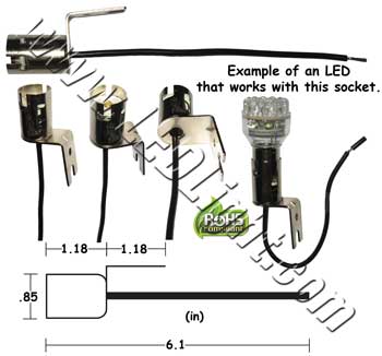 BA15S socket with stand, for 1129 or 1156 bulbs product 67456