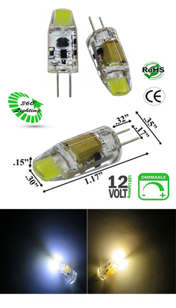 G4 GY6.35 LED Watt Dimmable Profile 12-24V AC-DC - Low Voltage - LEDLight