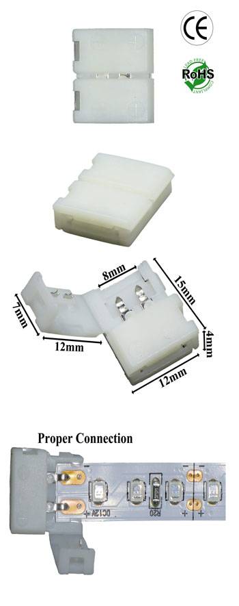 Connector 8mm Female 2 Conductor Solder Less