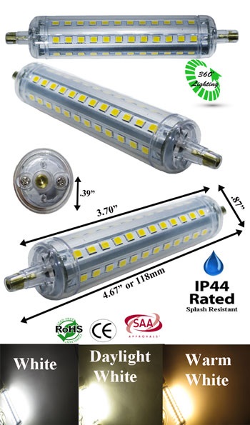 Terzijde Overlappen Socialistisch R7S LED Bulb 118mm 10 Watt T3 J Type 85-265 VAC 360 Degree - Household -  LEDLight
