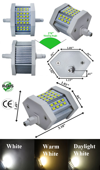 R7S T3 J Type 8 Watt 78mm 270 Degree 85-265VAC