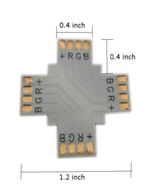 Connector 12 mm 4 Conductor 4 Way Solder Less PCB	