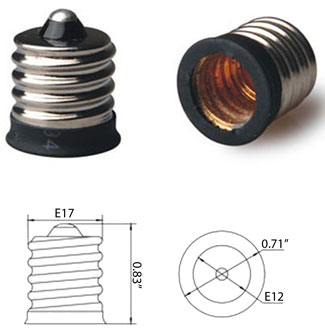 Image of Converter E17 Male to E12 Female