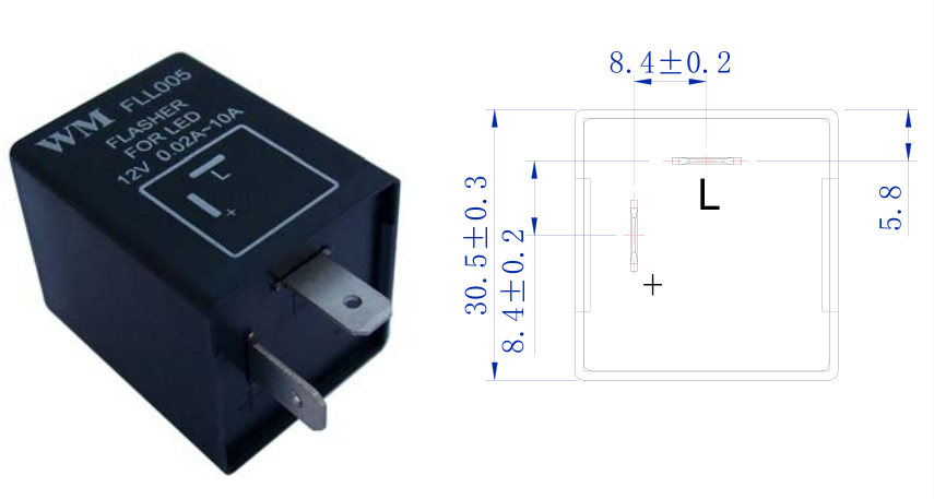 Flasher LED 12V DC 150W 2 Terminal Compatible With EP37 EP50