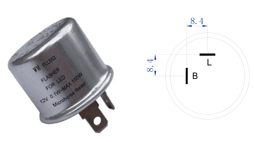 Image of a led compatible round flasher relay