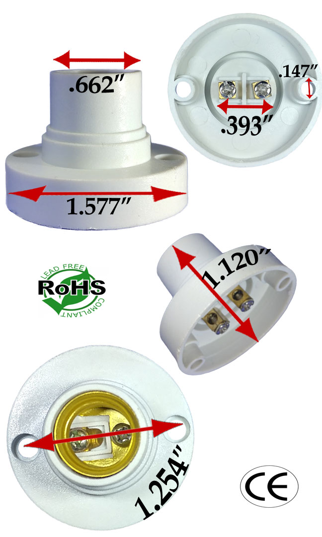 E14 female Surface Mount Holder Socket