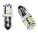 1487 LED Bulb E10 Base 12 Volt DC 1.5 Watt Dim-able 5 SMD