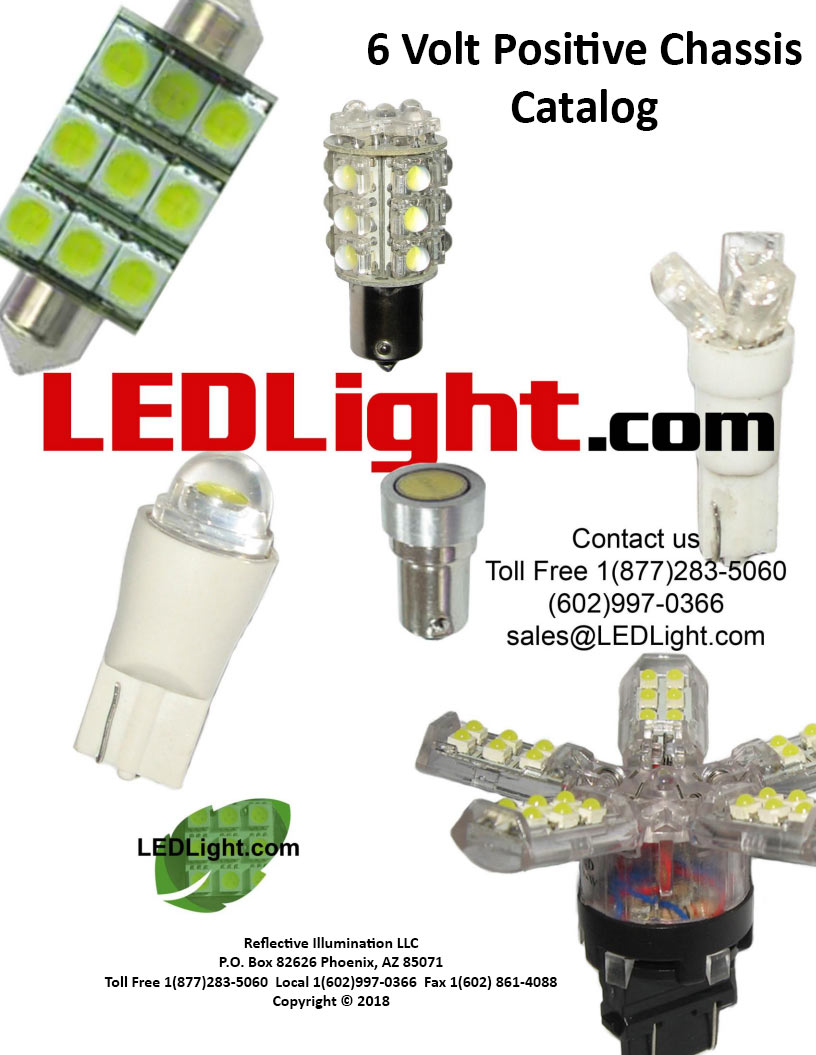 6V POSITIVE EARTH LED  set.British Pre Focus H/lamp Tail/lamp Pilot Speedo bulb