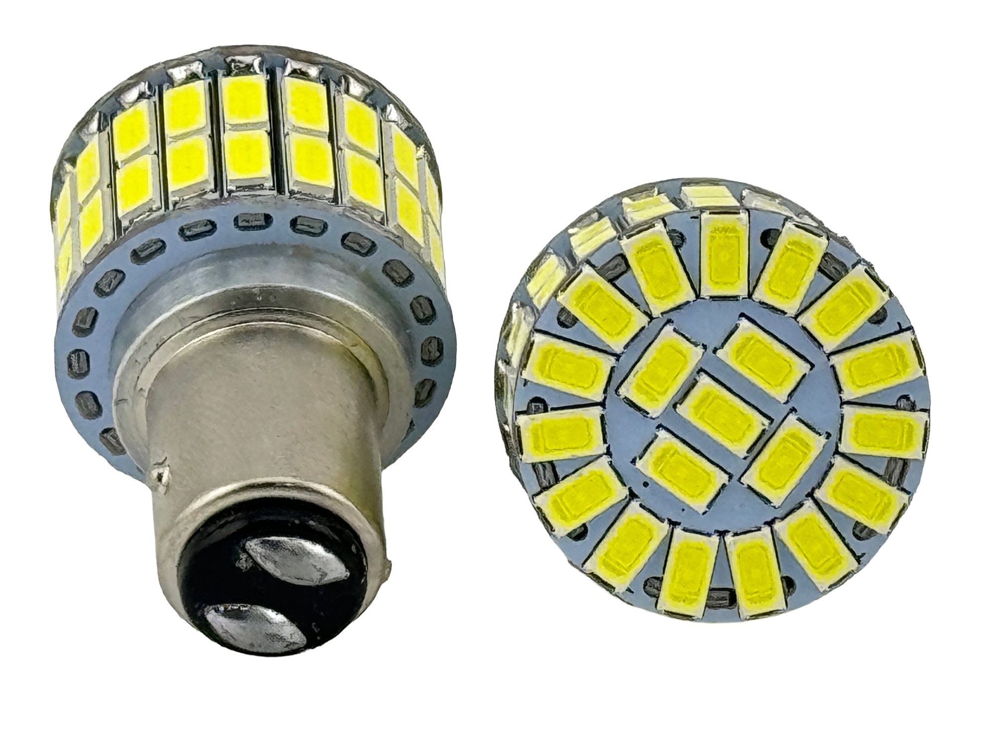 Rebaydo 2pcs BAY15D 1154 6 Volt 60 SMD 5730 Dual Filament Reduced Profile	