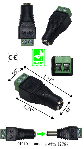 Connector female 5.5mm x 2.5mm 