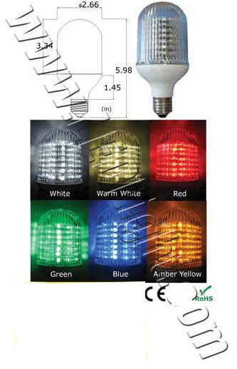 7 Watt LED Light Bulb 120 Volt AC E25 product 74556