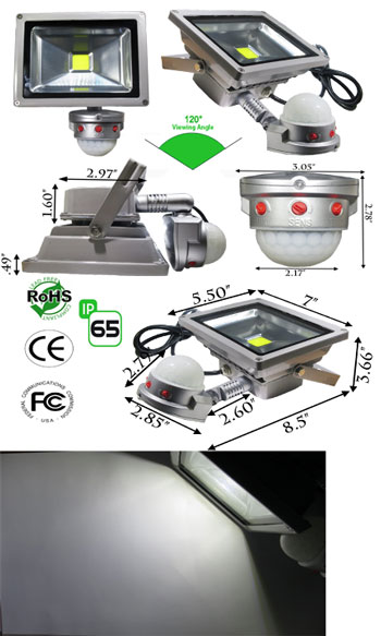 Floodlight LED 20 Watt Motion