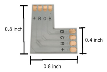 Connector 12 mm 4 Conductor  2 Way Solder Less PCB