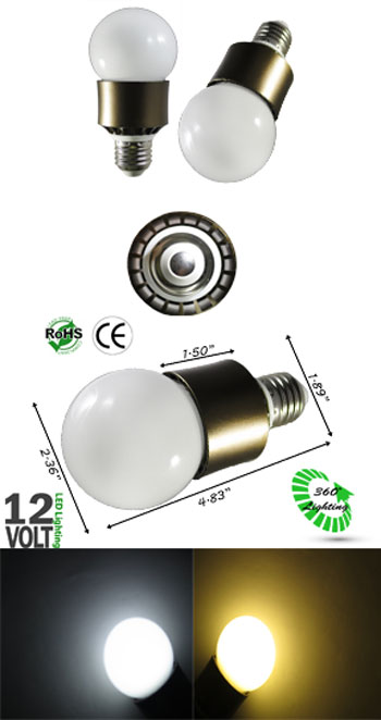 LED Bulb 5 Watt 12 Volt E27 NCNRNW