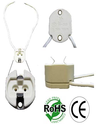 G12 Ceramic Socket 1000V 4A Rated with Wires