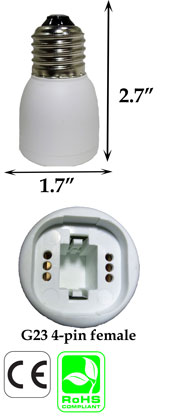 E26 to G23 4 Pin Converter product 76536