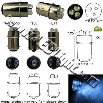 G18 3 LED Bulb 12 VDC