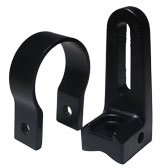 Tubular Vertical Mounting Bracket 1 1/2 Inch Black Pair