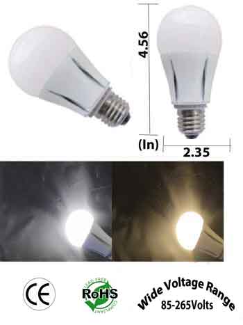 LED Bulb 8 Watt A19 85-265 VAC E27 NCNRNW - Household - LEDLight