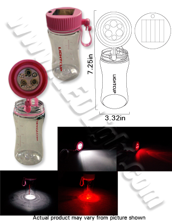 LED Solar Light Cup 3 White 3 Red LEDs