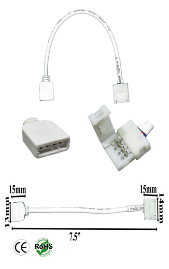 Interlink-able 10mm 4 Conductor Solder Less To 4 Conductor