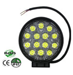 Work Light 42 Watt  60 Beam 9-30 Volt Black Round