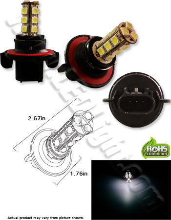 Intermediate En skønne dag modstand H13 18 5050 (3 Chip) Daylight Running/Fog LED Light Bulb - Automotive -  LEDLight