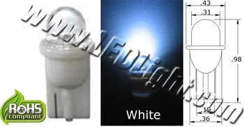 Short Round T10 Wedge LED Bulb NCNRNW