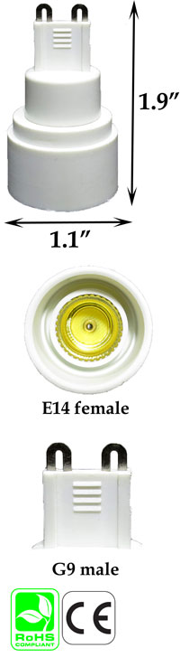 G9 Male To E14 Female Low Profile