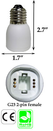 E27 male to G23 2 Pin female Converter product 78967