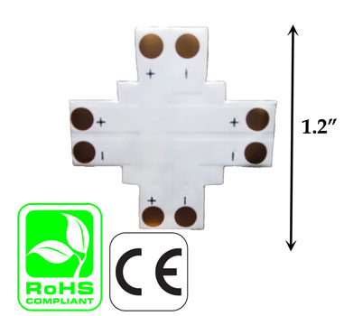 Connector 10mm 4 Way 2 Conductor Solder Less PCB