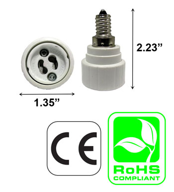 E12 male to GU10 female