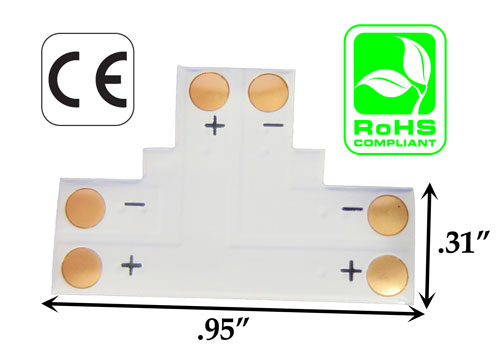 Connector 8mm 2 Conductor 3 Way Solder Less PCB	