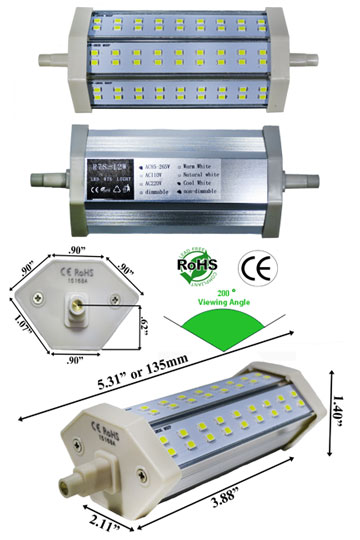 R7S 12 Watt J Type 135mm 85-265VAC