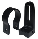 Off Road Tubular Vertical Mounting Bracket 1 1/4 Inch Black Pair	