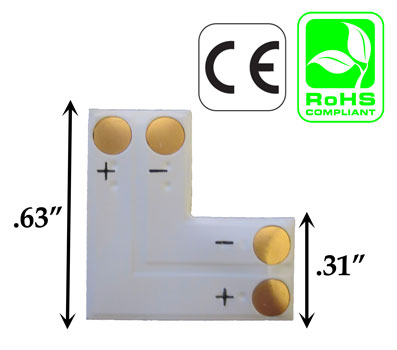 Connector 8mm 2 Conductor 2 Way Solder Less PCB