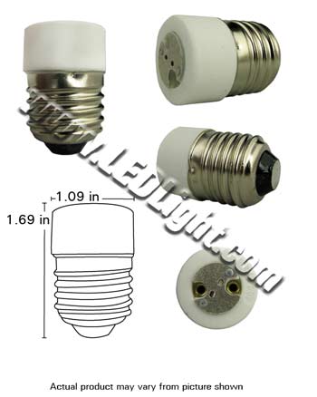 E26 to G4 MR11 MR16 GX5.3 G6.35 Mini Bi-pin female Converter