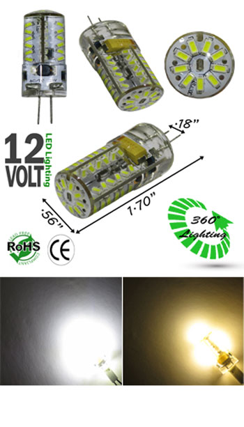 G4 G6.25 JC 3 Watt 360 Degree 12 Volt AC-DC Dimable