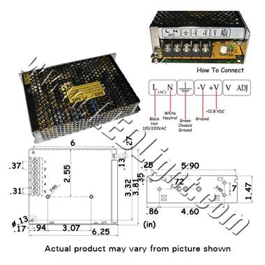 Power Supply 5 VDC 75 Watt 