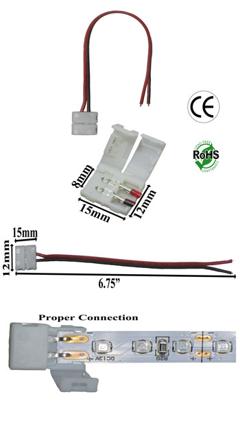 Interlinkable 8 mm 2 Conductor Solder Less To Wires