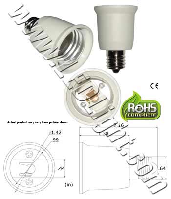 Image of E17 male To E26 female Converter product 86574