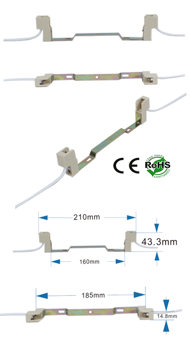 R7S female 189mm socket with wires