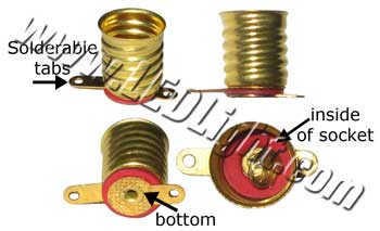 E10 Screw Base Socket W/Solderable Tabs