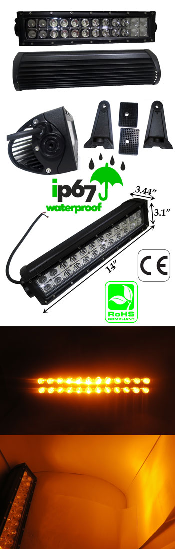 Image of a driving light 72 Watts 2 rows of leds product 87445