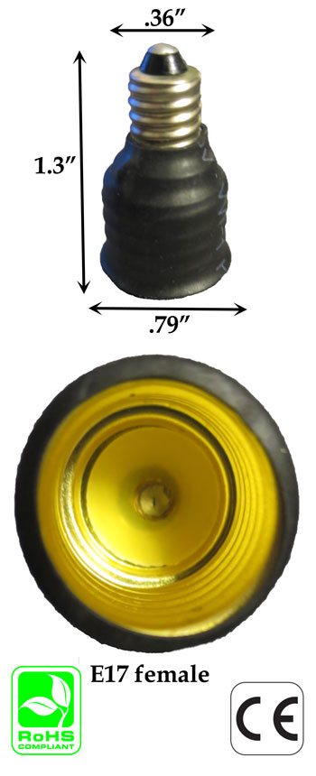 E10 male to E17 female Converter