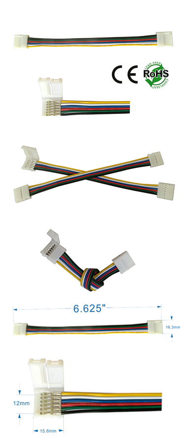 Interlinkable 12 mm 6 Conductor To 12 mm 6 Conductor Pack of 5