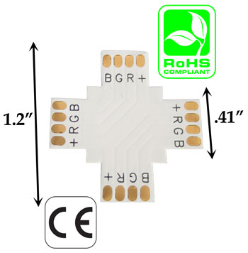 Connector 10mm 4 Conductor 4 Way Solder Less PCB