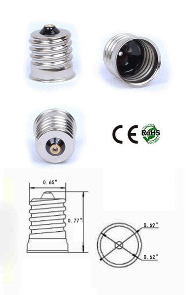 E17 Male Solder Copper Cap